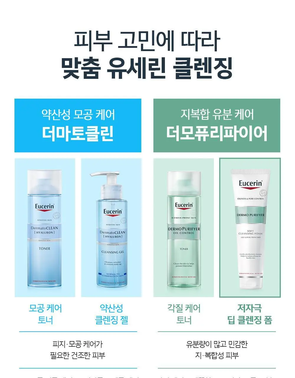 [1+1/저자극 유분케어] 유세린 더모퓨리파이어 폼클렌저 150g 기획(150g+150g) 상세페이지 10